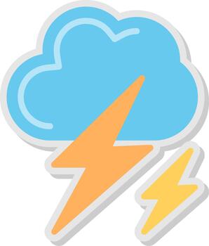 Lightning Thin Graphic Shape vector