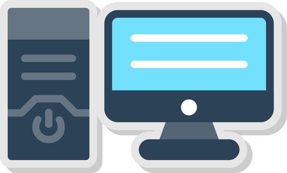 Computer Creative Sketch Element vector