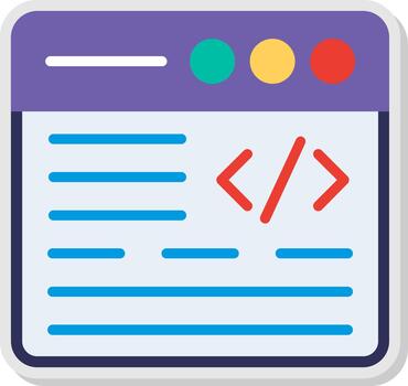 Coding Simplified Line Mark vector