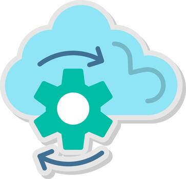 Cloud Processing User Interface Mark vector