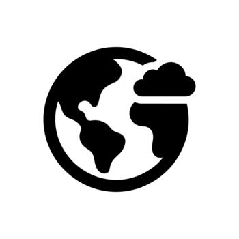 Cloud Global Network Data Computing Storage Icon vector