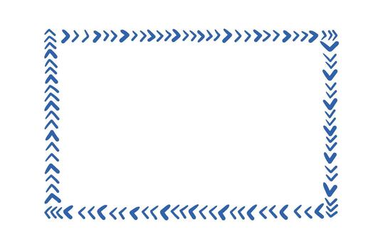 flecha marco frontera modelo dibujado a mano vector