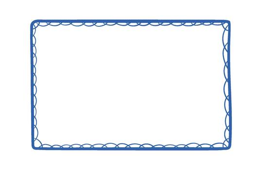 Border Frame With Loop Pattern Hand Drawn vector