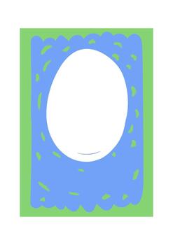 Egg Framed In Pattern Folk vector