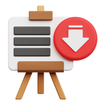 Decrease Canvas 3D Icon Isolated On Transparent Background png