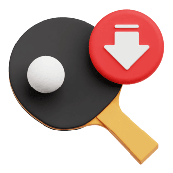 verringern Tabelle Tennis 3d Symbol isoliert auf transparent Hintergrund png