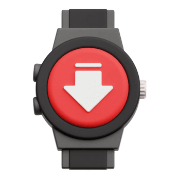 verringern Uhr 3d Symbol isoliert auf transparent Hintergrund png