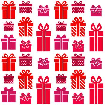 Bright Gift Boxes Pattern vector