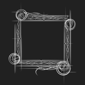 tiza cuadrado marco vector