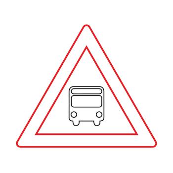 Triangle Bus Track vector