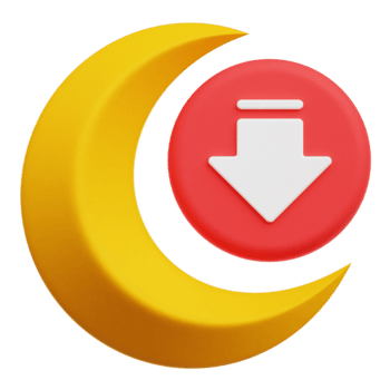 diminuir crescente lua 3d ícone isolado em transparente fundo png