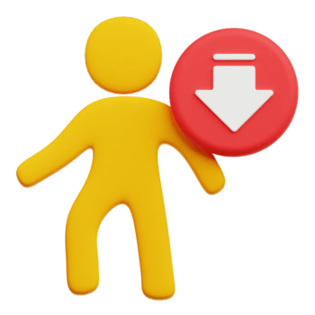 disminución peatonal 3d icono aislado en transparente antecedentes png