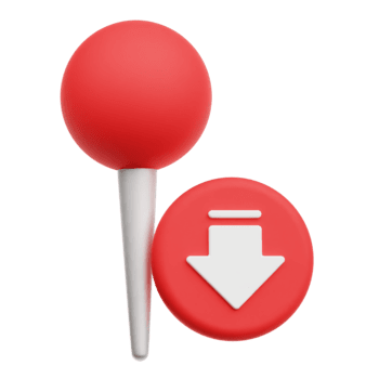 diminuir PIN 3d ícone isolado em transparente fundo png