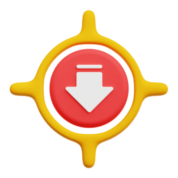 minska skott mål 3d ikon isolerat på transparent bakgrund png