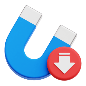 disminución imán 3d icono aislado en transparente antecedentes png