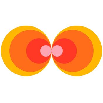 Flat Filled Collided Circle Pattern vector