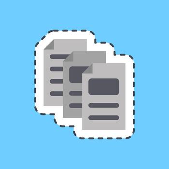 Cutting line sticker data sheets. Data security elements. vector