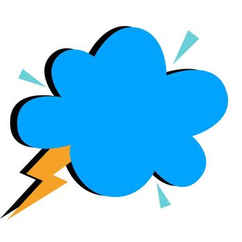 relámpago nube cómic efecto vector
