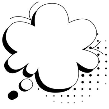 trama de semitonos nube forma charla burbuja vector