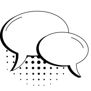 Halftone Rounded Conversation Bubble vector