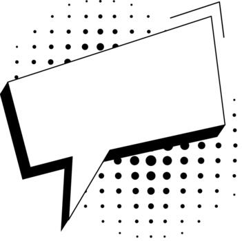 Halftone Rectangular Chat Bubble vector