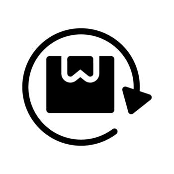 reembolso regreso icono vector