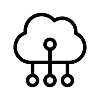 Cloud server Computing icon vector