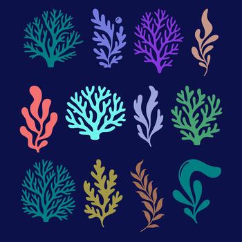 Simple Algae Bundle vector