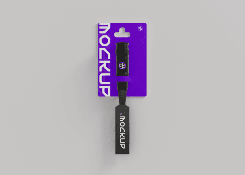 ciseau emballage maquette psd