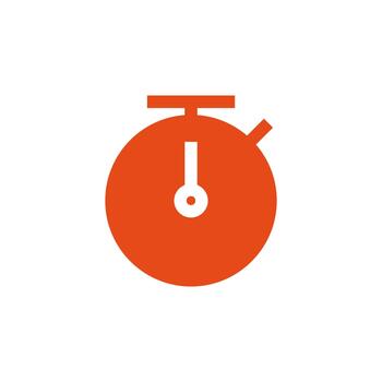 Timer solid icon for countdown tools vector