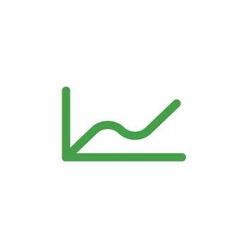 Chart Line solid icon for digital workspace vector
