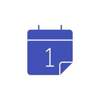 Date solid icon for event management vector
