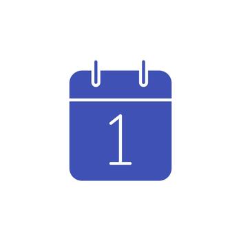 Date solid icon for interface development vector