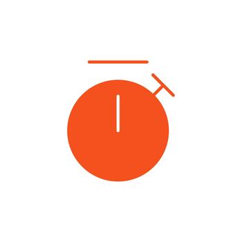 Timer solid icon for mobile application vector