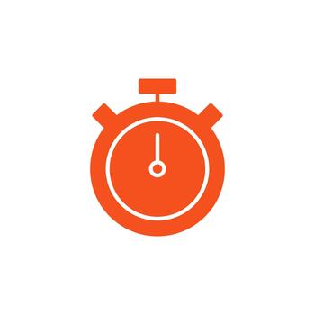 Timer solid icon for software dashboard vector