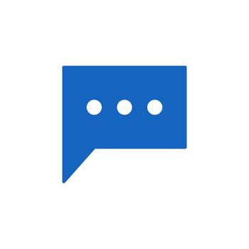 Chat solid icon for mobile application vector