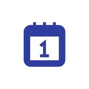 Date solid icon for scheduling tools vector