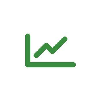 Chart Line solid icon for software dashboard vector