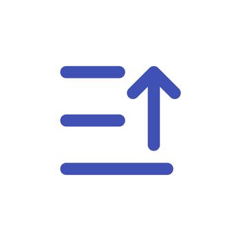 Sort Ascending solid icon for interface development vector