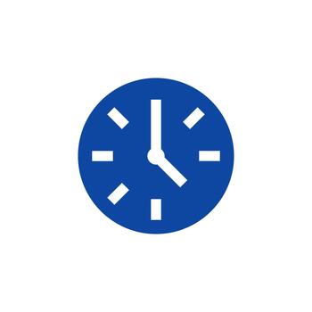 Clock solid icon for system configuration vector