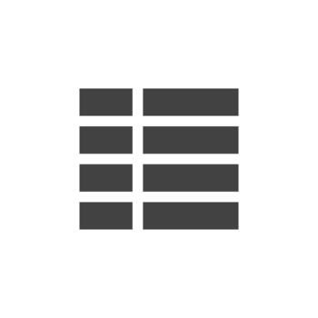 Table solid icon for spreadsheet organization vector