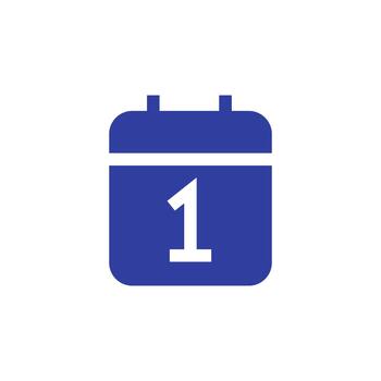 Date solid icon for appointment booking vector