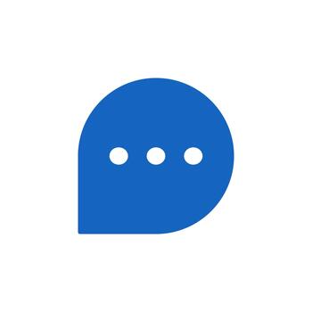 Chat solid icon for software dashboard vector