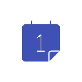 Date solid icon for software dashboard vector