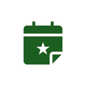 Event solid icon for user interface vector