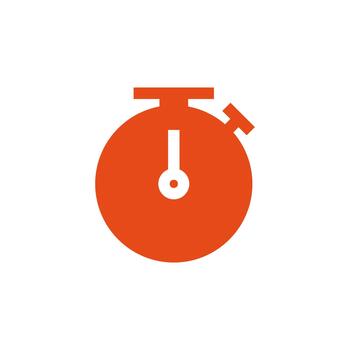 Timer solid icon for system configuration vector
