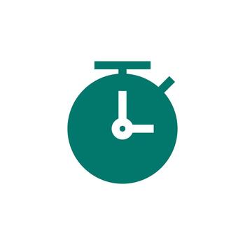 Stopwatch solid icon for interface development vector