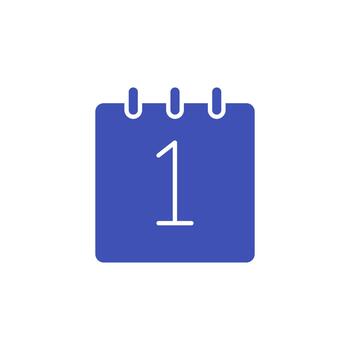 Date solid icon for mobile application vector