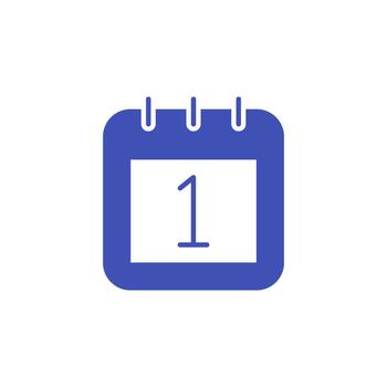 Date solid icon for digital workspace vector
