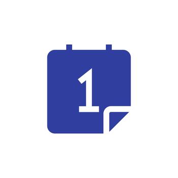 Date solid icon for system configuration vector